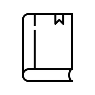 Kitap ikonu. Tasarım biçimi beyaz arkaplanda izole edildi