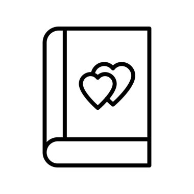 Kitap ikonu. Tasarım biçimi beyaz arkaplanda izole edildi