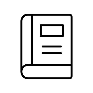 Kitap ikonu. Tasarım biçimi beyaz arkaplanda izole edildi
