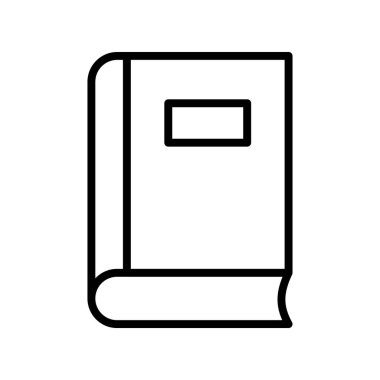 Kitap ikonu. Tasarım biçimi beyaz arkaplanda izole edildi