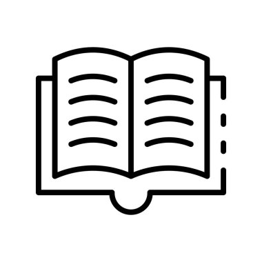 Kitap ikonu. Tasarım biçimi beyaz arkaplanda izole edildi