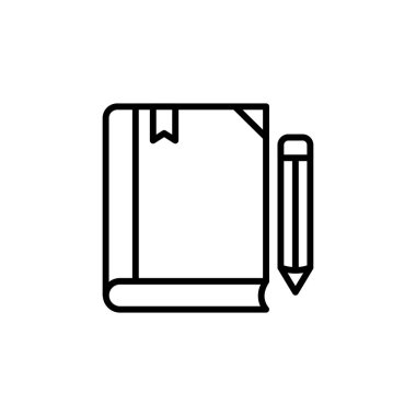 Kitap ikonu. Tasarım biçimi beyaz arkaplanda izole edildi