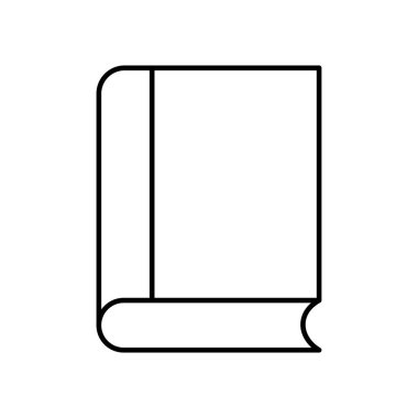 Kitap ikonu. Tasarım biçimi beyaz arkaplanda izole edildi