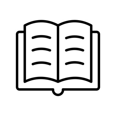 Kitap ikonu. Tasarım biçimi beyaz arkaplanda izole edildi
