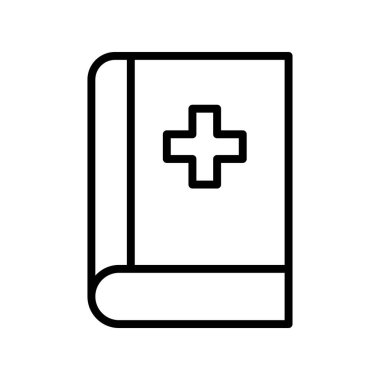 Kitap ikonu. Tasarım biçimi beyaz arkaplanda izole edildi