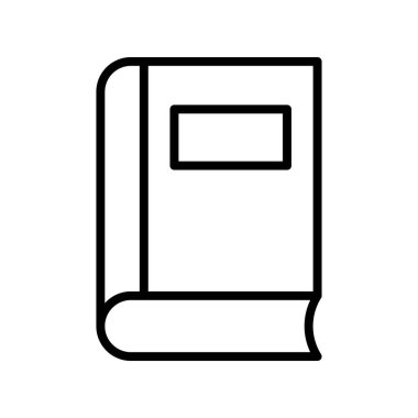 Kitap ikonu. Tasarım biçimi beyaz arkaplanda izole edildi