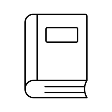 Kitap ikonu. Tasarım biçimi beyaz arkaplanda izole edildi