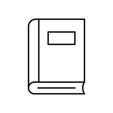 Kitap ikonu. Tasarım biçimi beyaz arkaplanda izole edildi