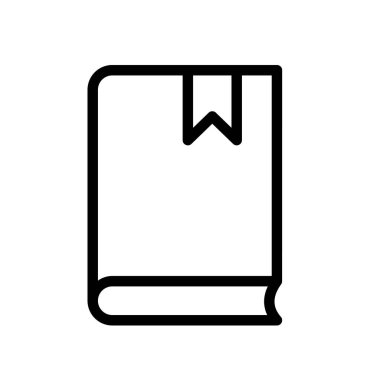 Kitap ikonu. Tasarım biçimi beyaz arkaplanda izole edildi