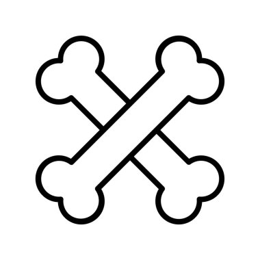 Kemik ikonu. Tasarım biçimi beyaz arkaplanda izole edildi