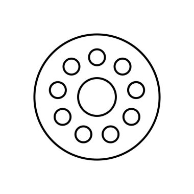 bobbin simgesi. Tasarım biçimi beyaz arkaplanda izole edildi