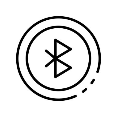 Bluetooth simgesi. Tasarım biçimi beyaz arkaplanda izole edildi