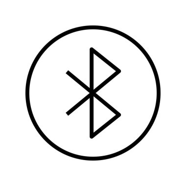 Bluetooth simgesi. Tasarım biçimi beyaz arkaplanda izole edildi