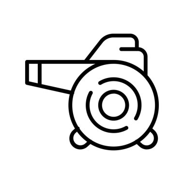 Hava üfleyici simgesi. Tasarım biçimi beyaz arkaplanda izole edildi