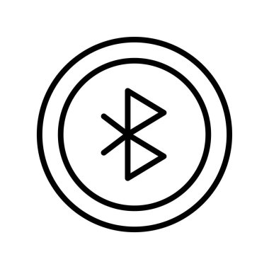 Bluetooth simgesi. Tasarım biçimi beyaz arkaplanda izole edildi