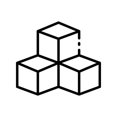 Bloklar simgesi. Tasarım biçimi beyaz arkaplanda izole edildi