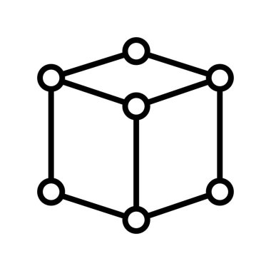 Blok simgesi. Tasarım biçimi beyaz arkaplanda izole edildi
