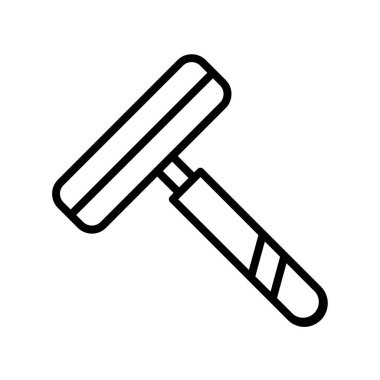 Bıçak ikonu. Tasarım biçimi beyaz arkaplanda izole edildi