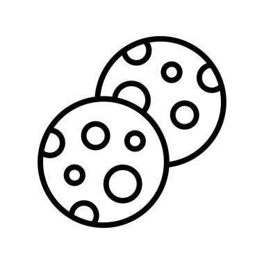 Bisküvi ikonu. Tasarım biçimi beyaz arkaplanda izole edildi