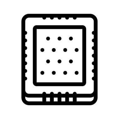 Bisküvi ikonu. Tasarım biçimi beyaz arkaplanda izole edildi