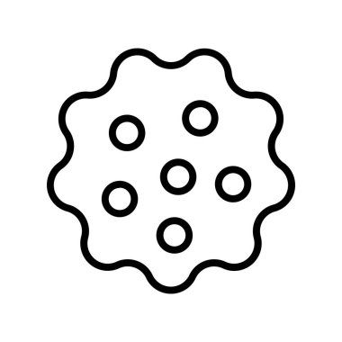 Bisküvi ikonu. Tasarım biçimi beyaz arkaplanda izole edildi