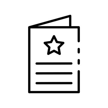 Doğum günü kartı ikonu. Tasarım biçimi beyaz arkaplanda izole edildi