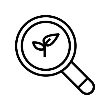 Biyoloji ikonu. Tasarım biçimi beyaz arkaplanda izole edildi