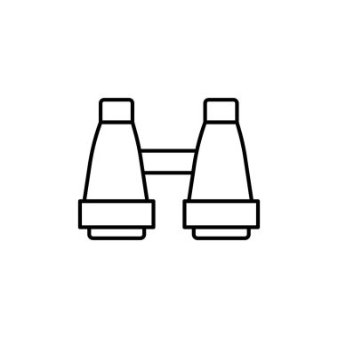 dürbün simgesi. Tasarım biçimi beyaz arkaplanda izole edildi