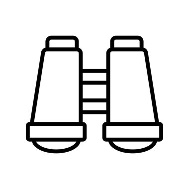 dürbün simgesi. Tasarım biçimi beyaz arkaplanda izole edildi