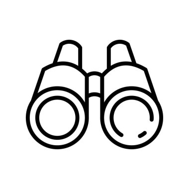 dürbün simgesi. Tasarım biçimi beyaz arkaplanda izole edildi