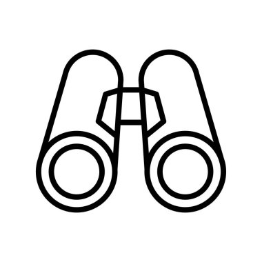 dürbün simgesi. Tasarım biçimi beyaz arkaplanda izole edildi