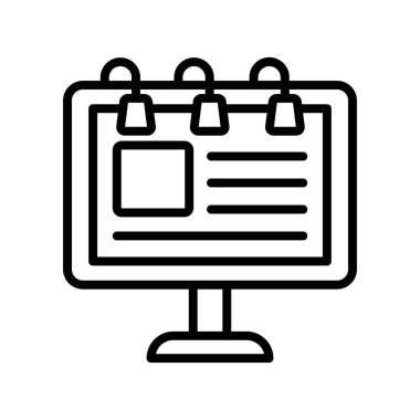 reklam panosu simgesi. Tasarım biçimi beyaz arkaplanda izole edildi