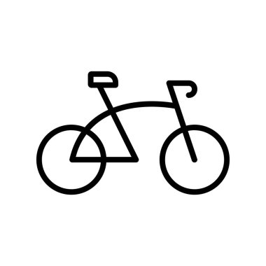 Bisiklet ikonu. Tasarım biçimi beyaz arkaplanda izole edildi