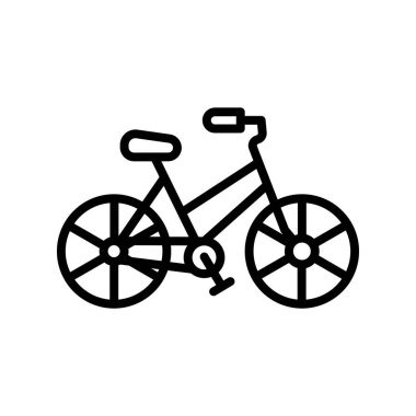 Bisiklet ikonu. Tasarım biçimi beyaz arkaplanda izole edildi