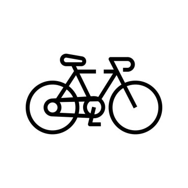 Bisiklet ikonu. Tasarım biçimi beyaz arkaplanda izole edildi