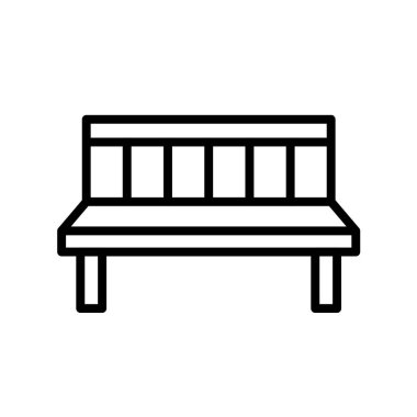 Yedek kulübesinde. Tasarım biçimi beyaz arkaplanda izole edildi