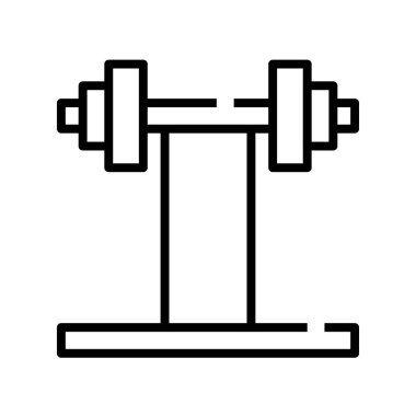 Göğüs presi ikonu. Tasarım biçimi beyaz arkaplanda izole edildi