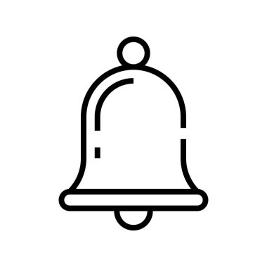 Çan ikonu. Tasarım biçimi beyaz arkaplanda izole edildi
