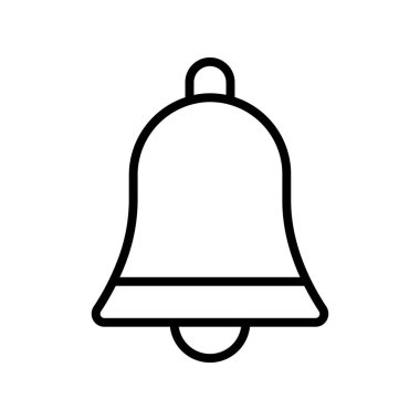Çan ikonu. Tasarım biçimi beyaz arkaplanda izole edildi