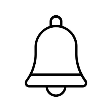 Çan ikonu. Tasarım biçimi beyaz arkaplanda izole edildi