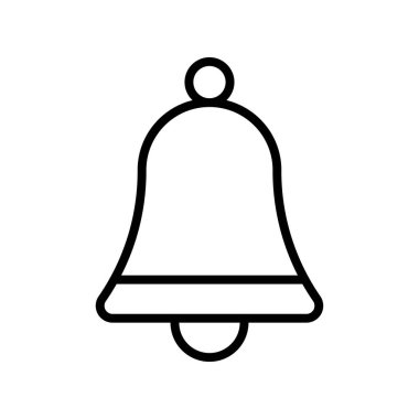 Çan ikonu. Tasarım biçimi beyaz arkaplanda izole edildi