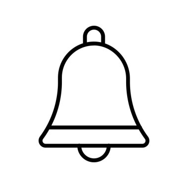 Çan ikonu. Tasarım biçimi beyaz arkaplanda izole edildi