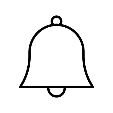 Çan ikonu. Tasarım biçimi beyaz arkaplanda izole edildi