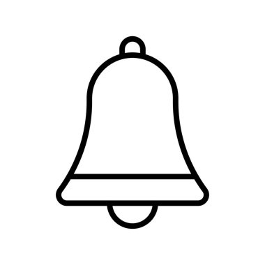 Çan ikonu. Tasarım biçimi beyaz arkaplanda izole edildi