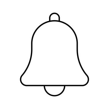 Çan ikonu. Tasarım biçimi beyaz arkaplanda izole edildi