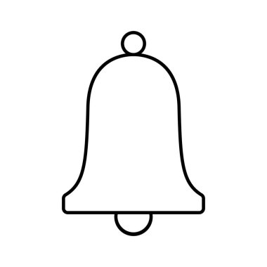 Çan ikonu. Tasarım biçimi beyaz arkaplanda izole edildi