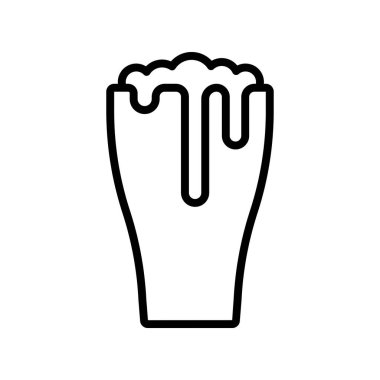 Bira ikonu. Tasarım biçimi beyaz arkaplanda izole edildi