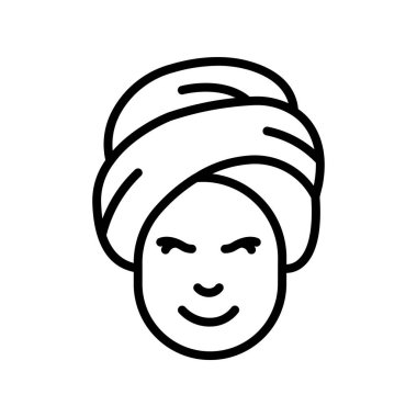 Güzellik ikonu. Tasarım biçimi beyaz arkaplanda izole edildi