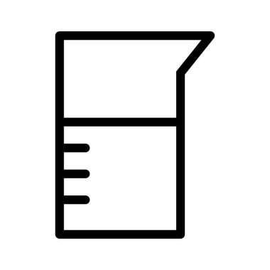 Beher ikonu. Tasarım biçimi beyaz arkaplanda izole edildi