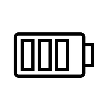 pil simgesi. Tasarım biçimi beyaz arkaplanda izole edildi